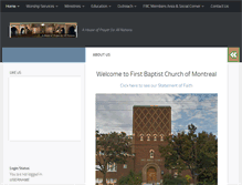 Tablet Screenshot of firstbaptist.ca